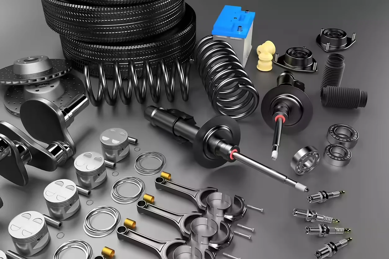 Machined parts staged for despatch