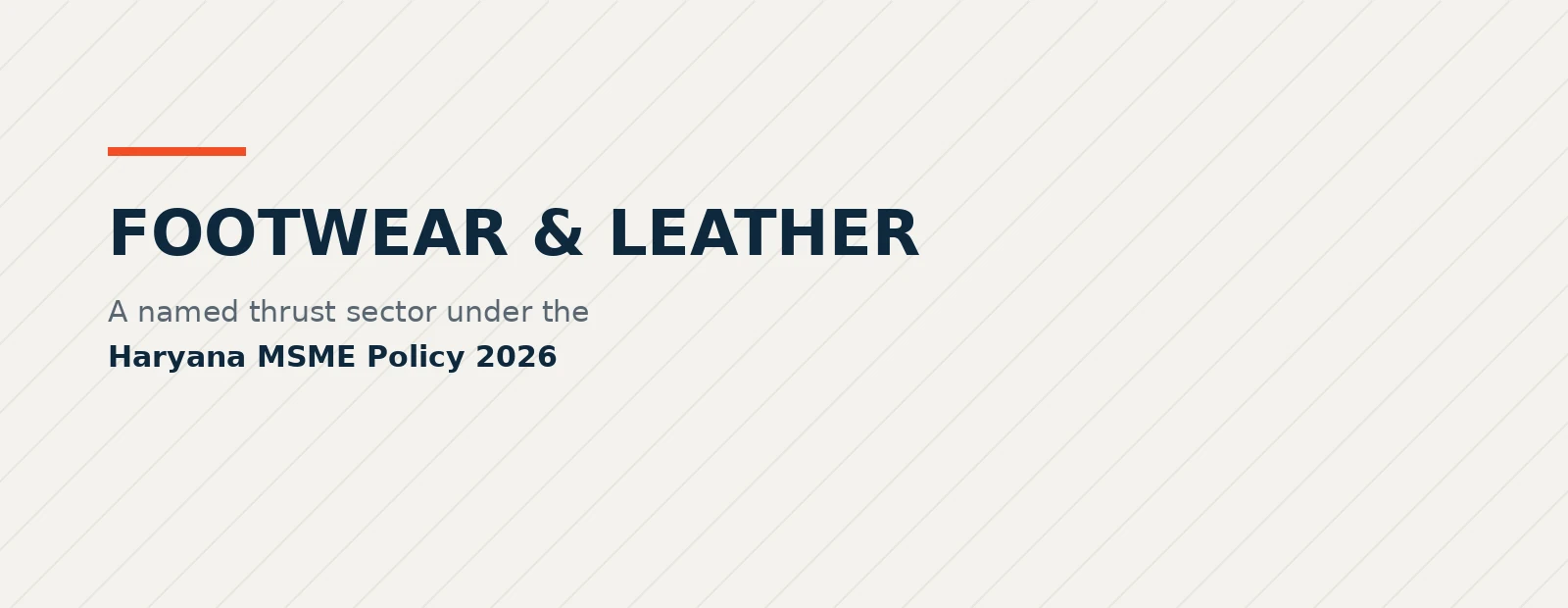 Footwear and leather — a named thrust sector