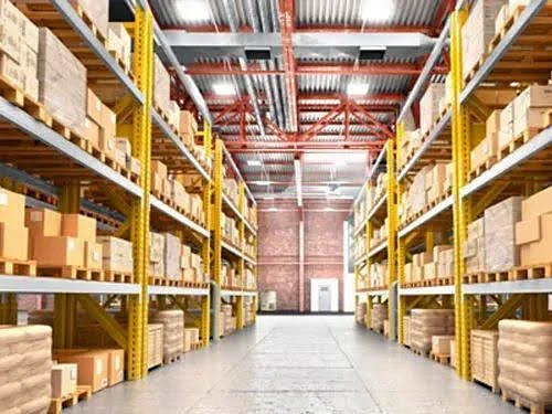 Bulk storage bays at ground level