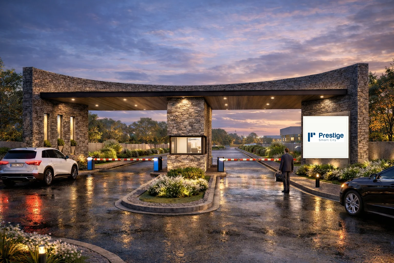 Prestige Smart City — main gate, Hisar–Rewari Highway